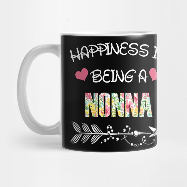 Happiness is being Nonna floral gift by DoorTees